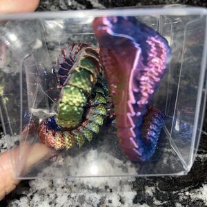 3D Printed King Cobra Snake 19.6" Flexible Full Articulated Cobra Fidget Toy Mul